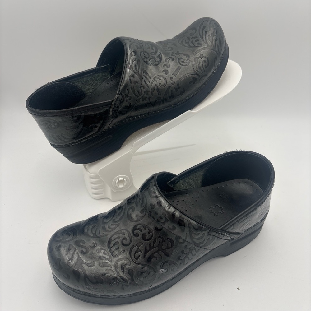 Dansko Black Leather Clogs